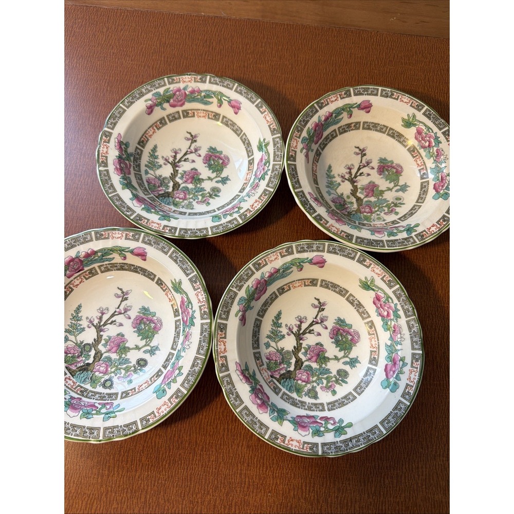 Vtg Set 4 Desert Bowls " Indian Tree" Pattern by Myott England